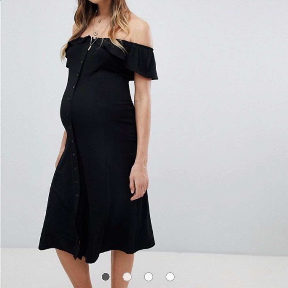 ASOS maternity size 6 off shoulder midi dress